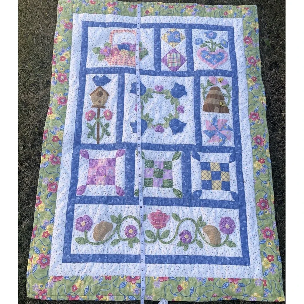 Amy’s Sampler Original Brandywine Design Quilt Multicolor 41” Tall Cottage Core